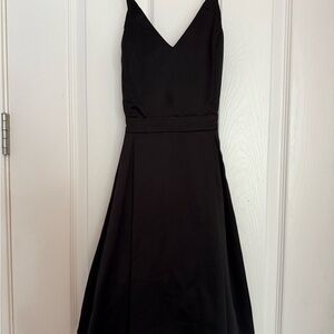 Lulu's Black Skater A-Line Medium Dress